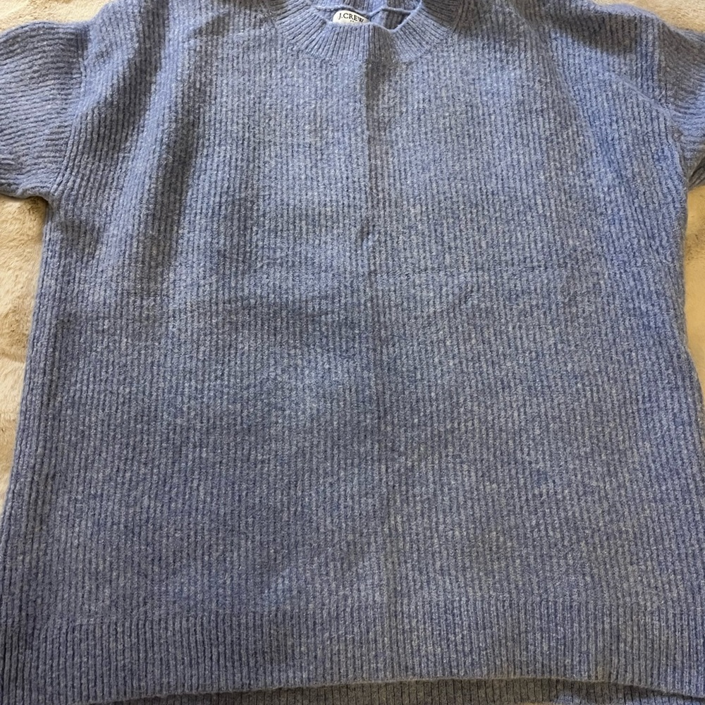 J. Crew Women’s Heathered Blue Crewneck Sweater